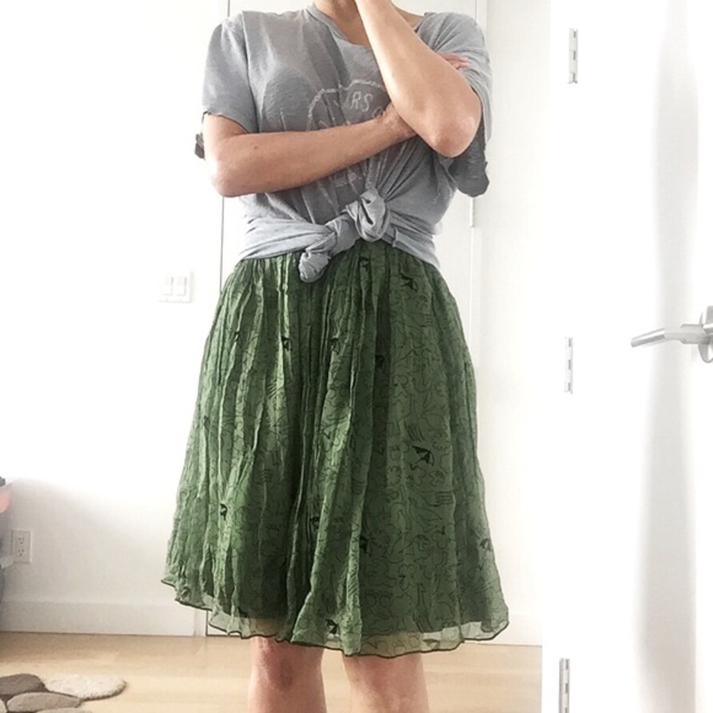 Arnold Palmer Vintage Silk Chiffon Skirt S